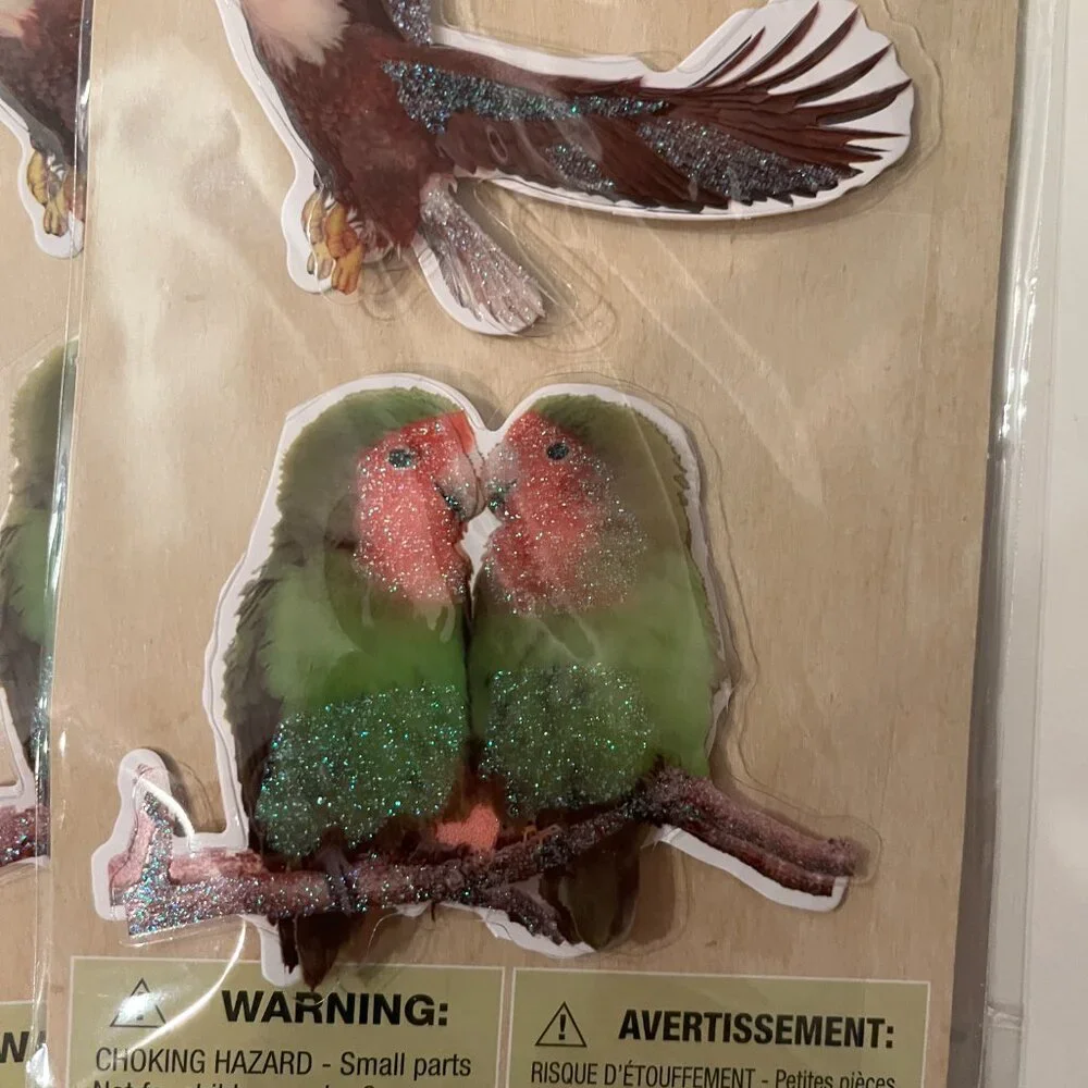 Bird Stickers (10 Packs of Foam Stickers)‎ Pet Themed NEW Crafter’s Square (p/x)